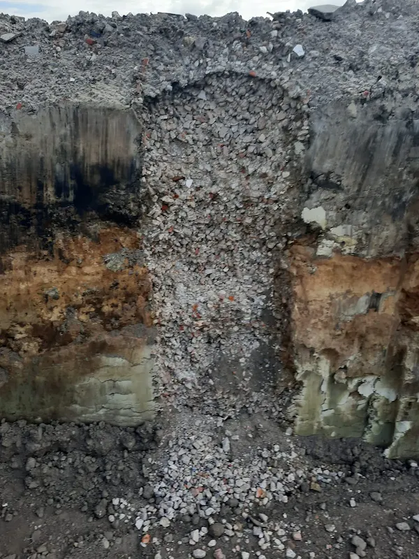 Grindkern fundering – doorsnede van grindkolom